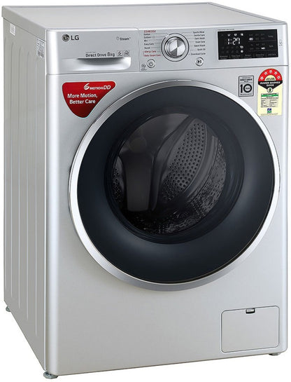 LG 8 kg Fully Automatic Front Load Washing Machine Silver - FHT1408ZNL