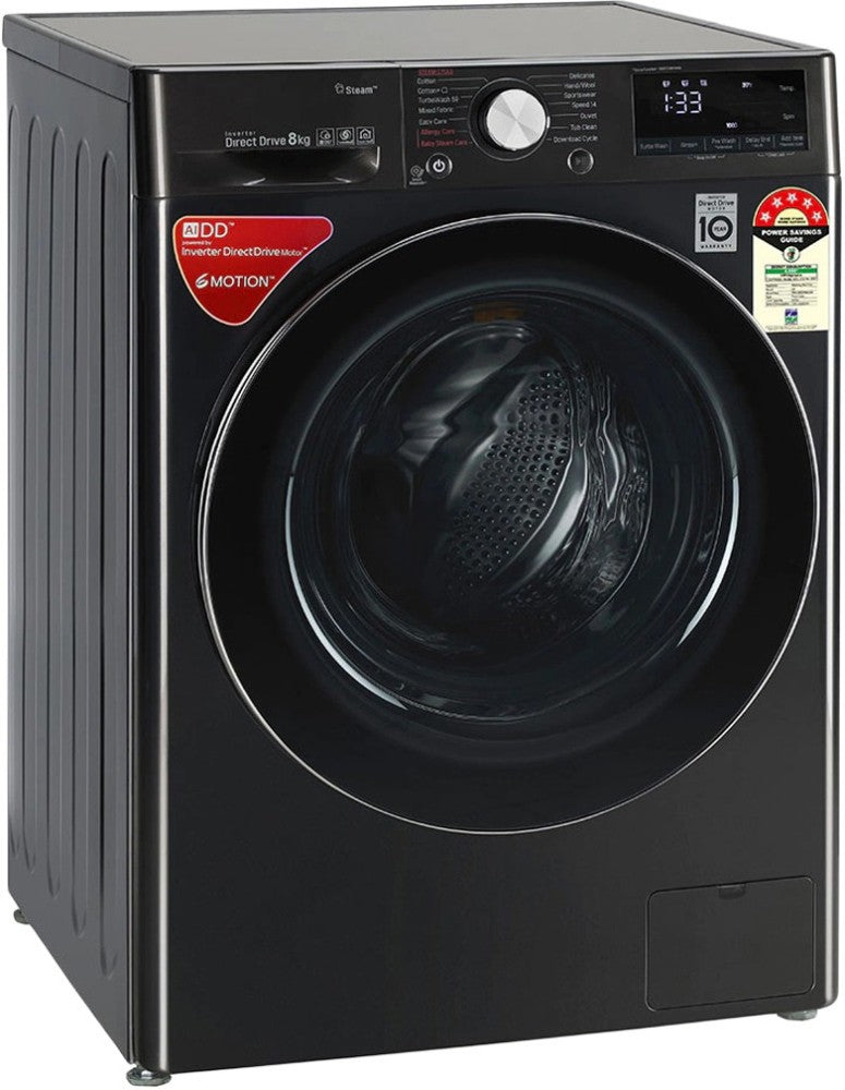 LG 8 kg Fully Automatic Front Load Washing Machine Black - FHV1408ZWB