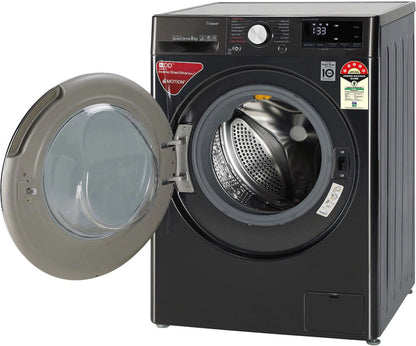 LG 8 kg Fully Automatic Front Load Washing Machine Black - FHV1408ZWB