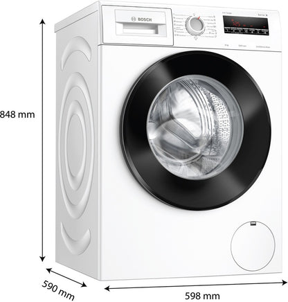 BOSCH 8 kg AntiTangle,AntiVibration,1200RPM Fully Automatic Front Load Washing Machine with In-built Heater White - WAJ2426MIN