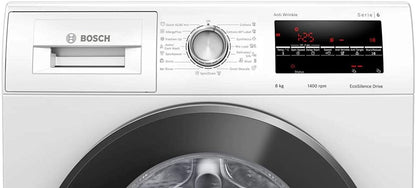 BOSCH 8 kg 1400RPM Fully Automatic Front Load Washing Machine with In-built Heater White - WAJ2846WIN