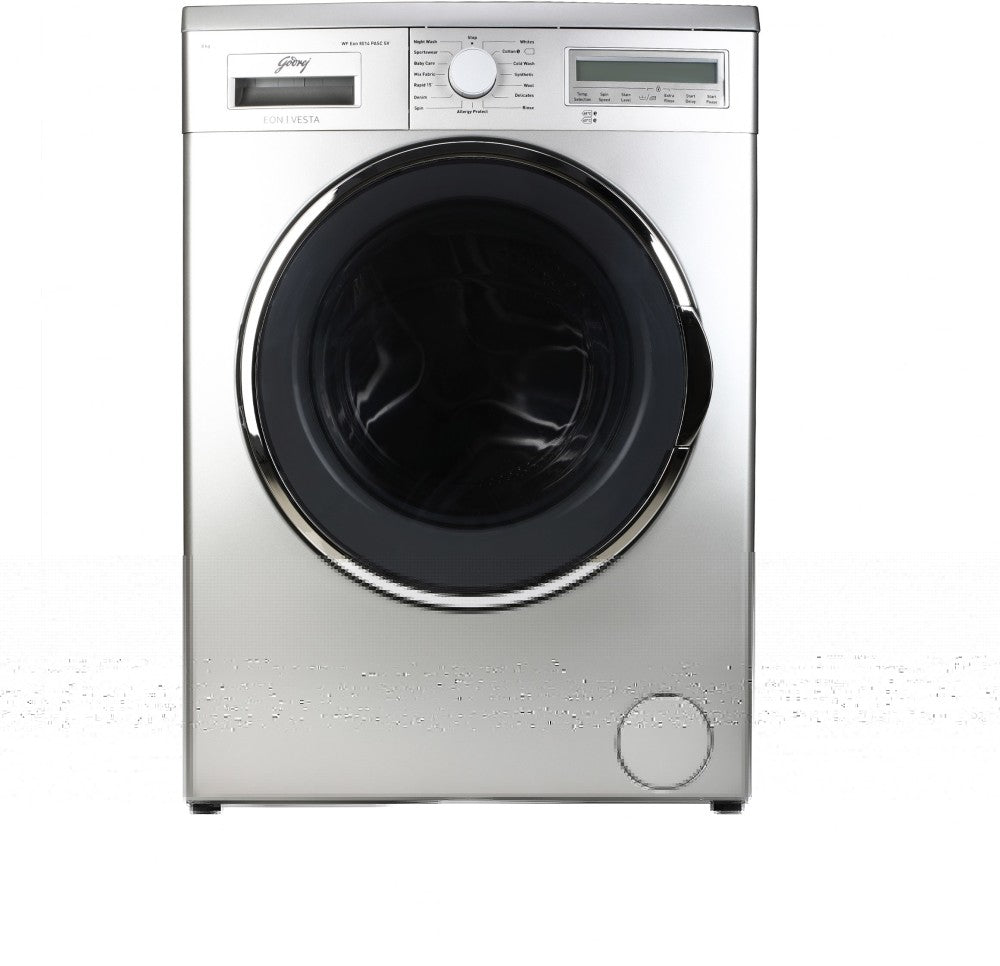 Godrej 8 kg Fully Automatic Front Load Washing Machine with In-built Heater Silver - WF EON 8014 PASC SV