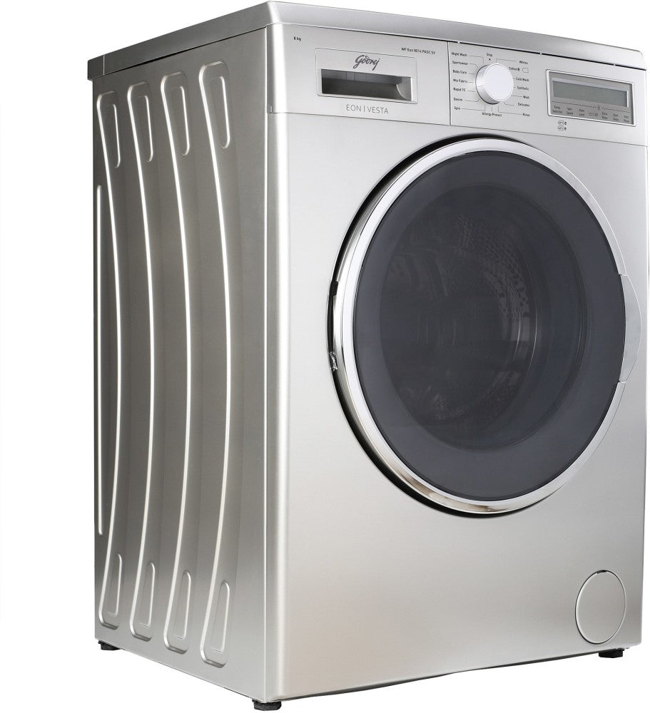 Godrej 8 kg Fully Automatic Front Load Washing Machine with In-built Heater Silver - WF EON 8014 PASC SV