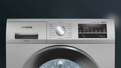 Siemens 8 kg Fully Automatic Front Load Washing Machine with In-built Heater Silver - WM14J46SIN