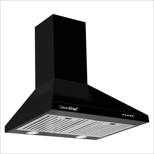 Greenchef BK60CHIMNEY Wall Mounted Chimney - Black 880 CMH