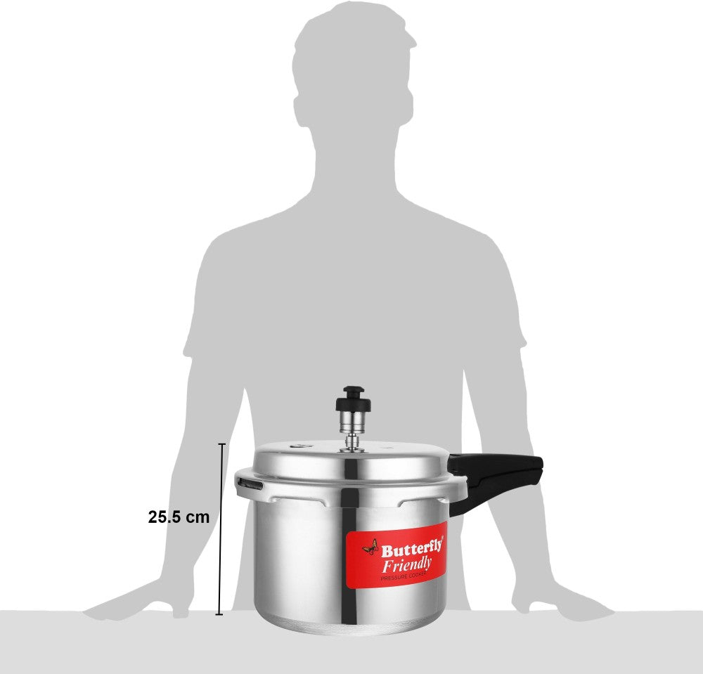 Butterfly Friendly Combo Pack 3 L, 2 L Pressure Cooker - Aluminium