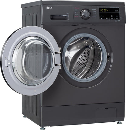 LG 9 kg Fully Automatic Front Load Washing Machine with In-built Heater Black - FHM1409BDM