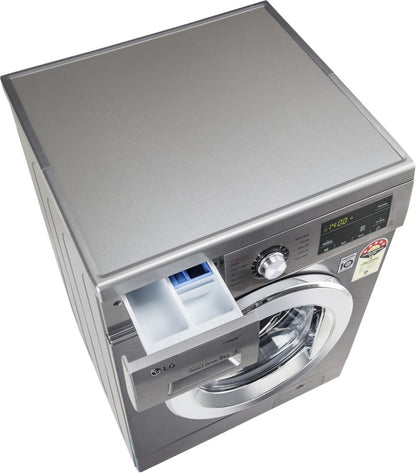 LG 9 kg With Smart Diagnosis Fully Automatic Front Load Washing Machine with In-built Heater Grey, Silver - FHM1409BDP