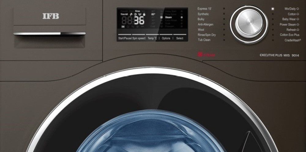 IFB 9 kg Fully Automatic Front Load Washing Machine with In-built Heater Brown - Executive Plus MXS 9014