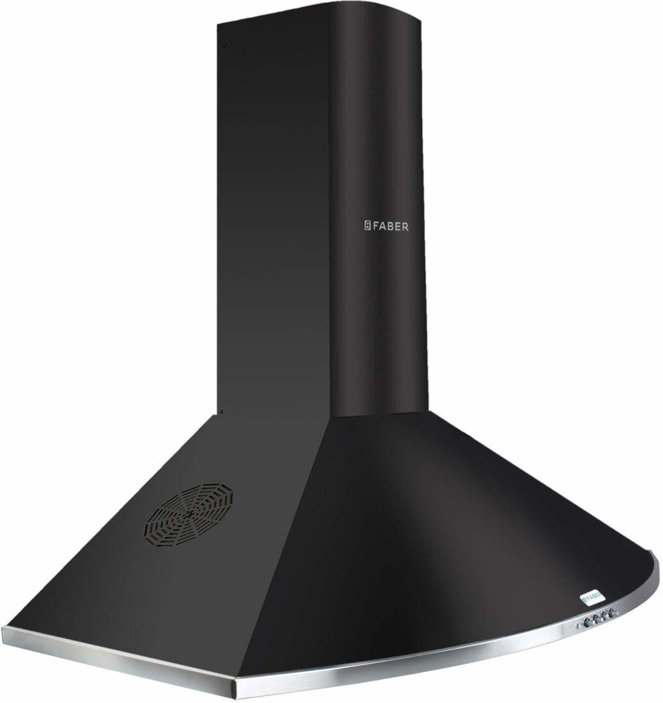 Faber Tender 3D BK T2S2 LTW 90 Wall Mounted Chimney - Black 1095 CMH