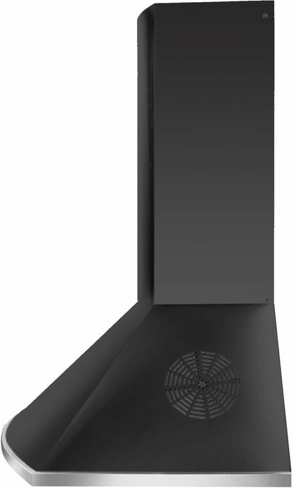 Faber Tender 3D BK T2S2 LTW 90 Wall Mounted Chimney - Black 1095 CMH