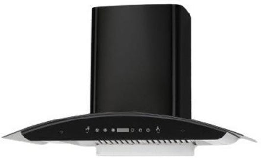 Kaff RIO LX BF DHC 90 Auto Clean Wall Mounted Chimney - Black 1150 CMH