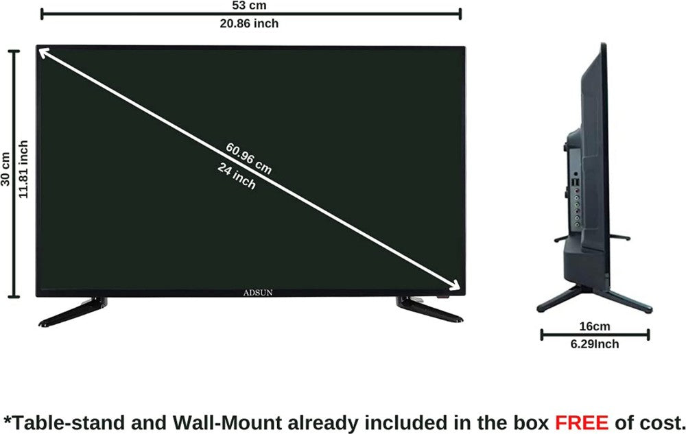 एडसन फ्रेमलेस 60 सेमी (24 इंच) एचडी रेडी एलईडी टीवी - ए-2400एन/एफ