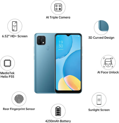 ओप्पो A15 (मिस्ट्री ब्लू, 32 जीबी) - 3 जीबी रैम