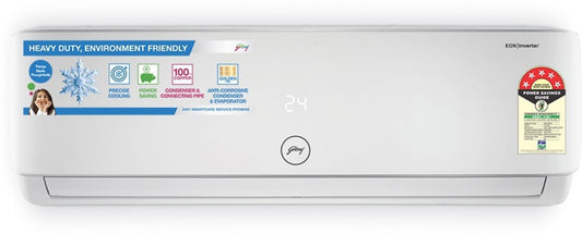 Godrej 1.5 टन 5 स्टार स्प्लिट इन्वर्टर एसी - सफ़ेद - GIC 18HTC5-WTA, कॉपर कंडेंसर