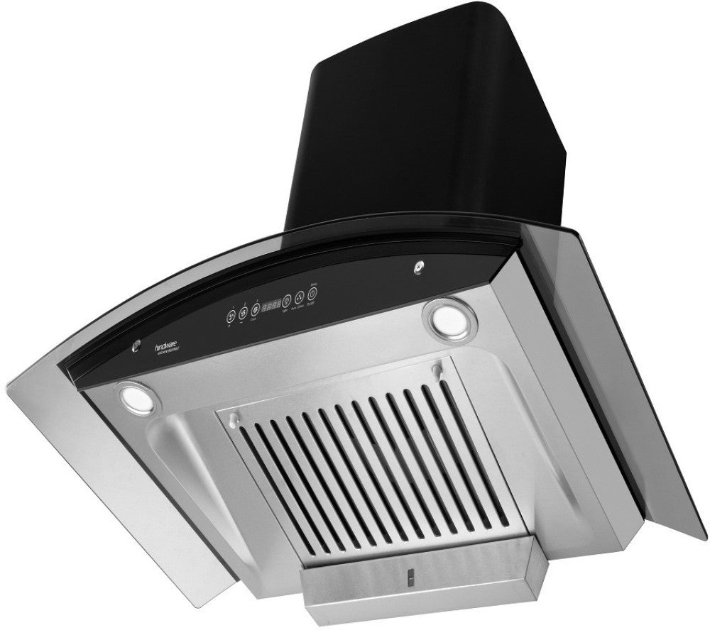 Hindware Cleo HAC 90 Auto Clean Wall Mounted Chimney - Black 1200 CMH