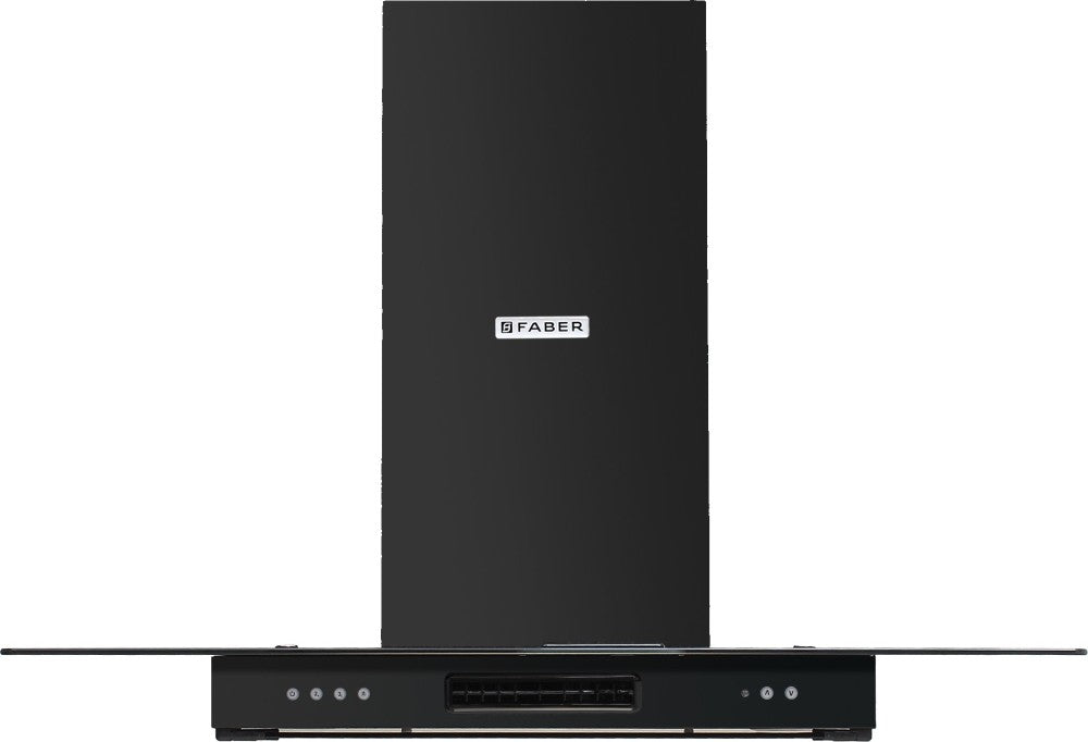 Faber Aerostation 3-in-1 Glamour BK 90 Wall Mounted Chimney - Black 1000 CMH