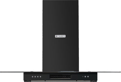 Faber Aerostation 3-in-1 Glamour BK 90 Wall Mounted Chimney - Black 1000 CMH