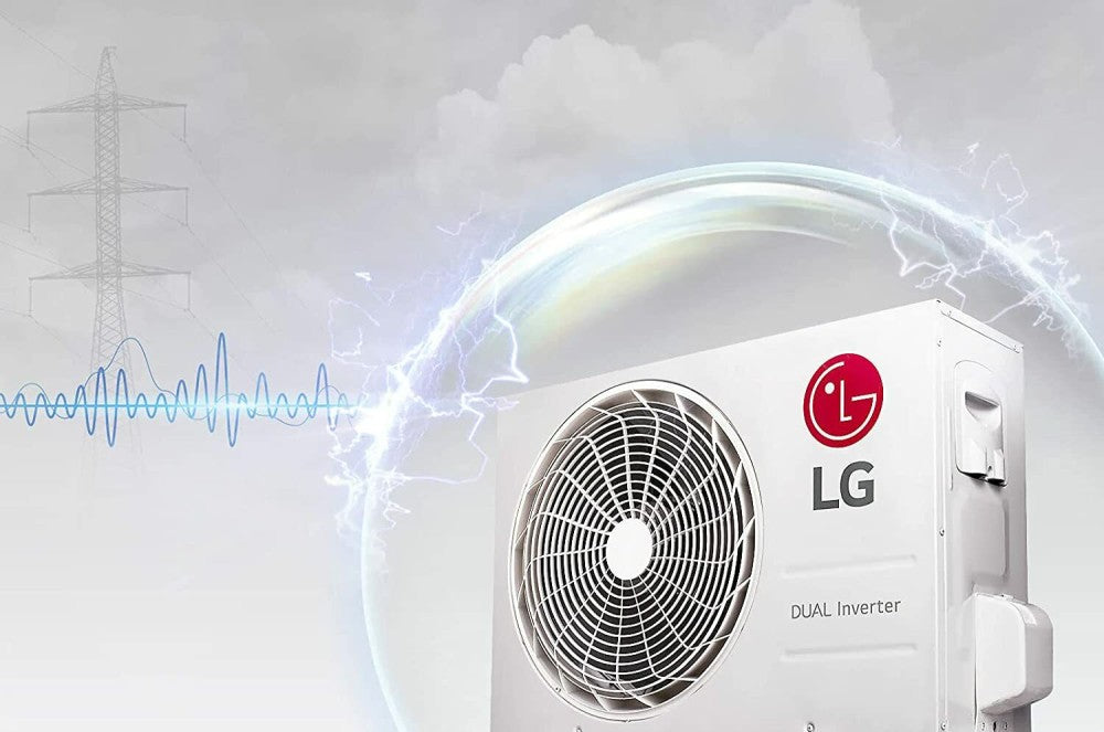 LG 1.5 टन स्प्लिट डुअल इन्वर्टर AC - सफ़ेद - AI कन्वर्टिबल 6-इन-1, 5 स्टार एंटी वायरस प्रोटेक्शन के साथ, PS-Q19ENZE