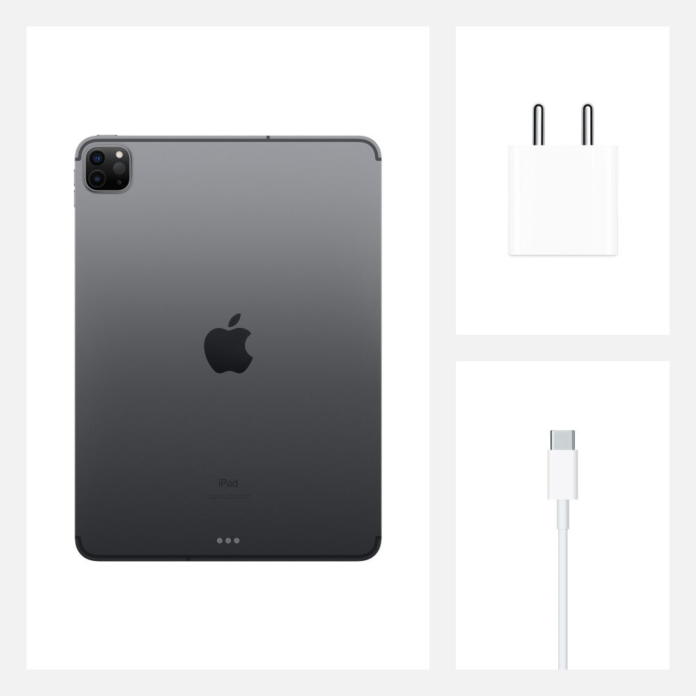 Apple iPad Pro 2020 (दूसरी पीढ़ी) 6 जीबी रैम 128 जीबी रोम 11 इंच वाई-फाई+4जी के साथ (स्पेस ग्रे)