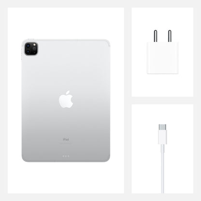 Apple iPad Pro 2020 (दूसरी पीढ़ी) 6GB RAM 128GB ROM 11 इंच Wi-Fi+4G (सिल्वर) के साथ