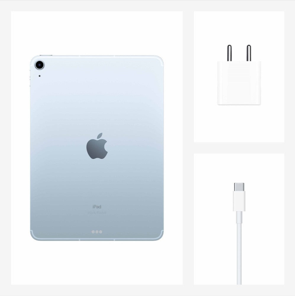 एपल आईपैड एयर (चौथी पीढ़ी) 64 जीबी रोम 10.9 इंच वाई-फाई+4जी के साथ (आसमानी नीला)
