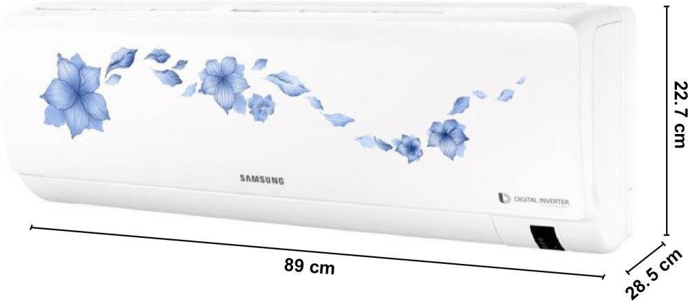 SAMSUNG 1 Ton 3 Star Split Inverter AC  - White - AR12NV3HFTR, Copper Condenser