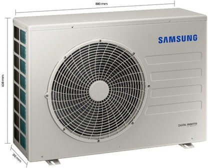 SAMSUNG 1.5 Ton 5 Star Split Inverter AC  - White - AR18AY5ZAPG, Copper Condenser