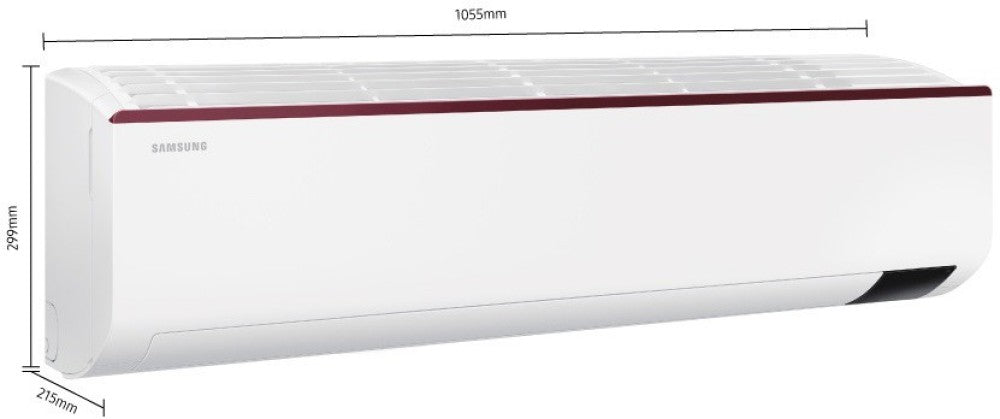 SAMSUNG 1.5 Ton 5 Star Split Inverter AC  - White - AR18AY5ZAPG, Copper Condenser