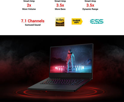 ASUS ROG Zephyrus S15 Core i7 10th Gen - (32 GB/1 TB SSD/Windows 10 Home/8 GB ग्राफ़िक्स/NVIDIA GeForce RTX 2080 सुपर मैक्स-क्यू डिज़ाइन/300 Hz के साथ) GX502LXS-HF081T गेमिंग लैपटॉप - 15.6 इंच, ब्लैक मेटल , 1.90 कि.ग्रा