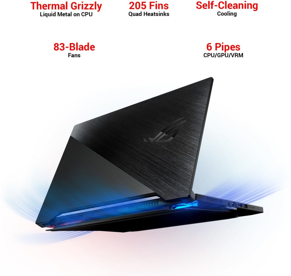 ASUS ROG Zephyrus S15 Core i7 10th Gen - (32 GB/1 TB SSD/Windows 10 Home/8 GB ग्राफ़िक्स/NVIDIA GeForce RTX 2080 सुपर मैक्स-क्यू डिज़ाइन/300 Hz के साथ) GX502LXS-HF081T गेमिंग लैपटॉप - 15.6 इंच, ब्लैक मेटल , 1.90 कि.ग्रा