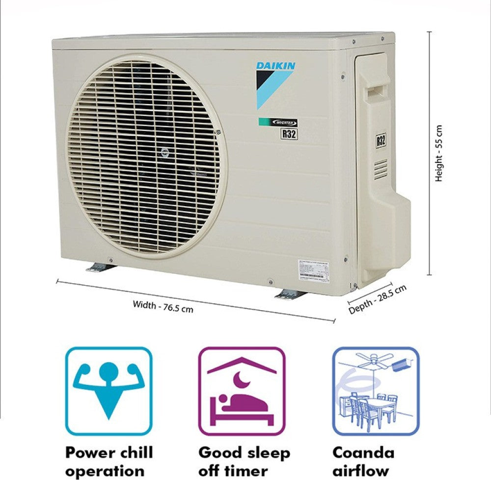 Daikin 1.5 Ton Split Inverter AC  - White - ATKL50UV16V