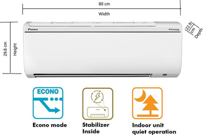 Daikin 1.5 Ton Split Inverter AC  - White - ATKL50UV16V