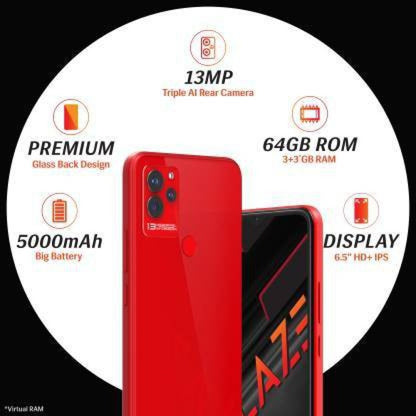 LAVA Blaze (Glass Red, 64 GB) - 4 GB RAM