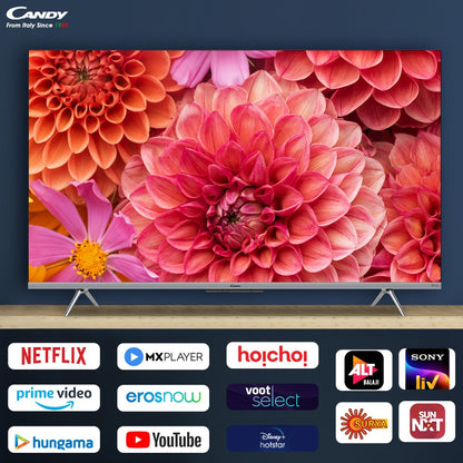 CANDY 140 cm (55 inch) Ultra HD (4K) LED Smart Google TV with With Dolby Atmos & Dolby Vision - CA55U50LED