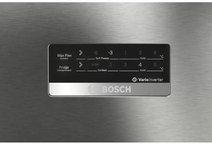 BOSCH 332 L Frost Free Double Door Top Mount Refrigerator - Shiney Silver, CMC33S05NI