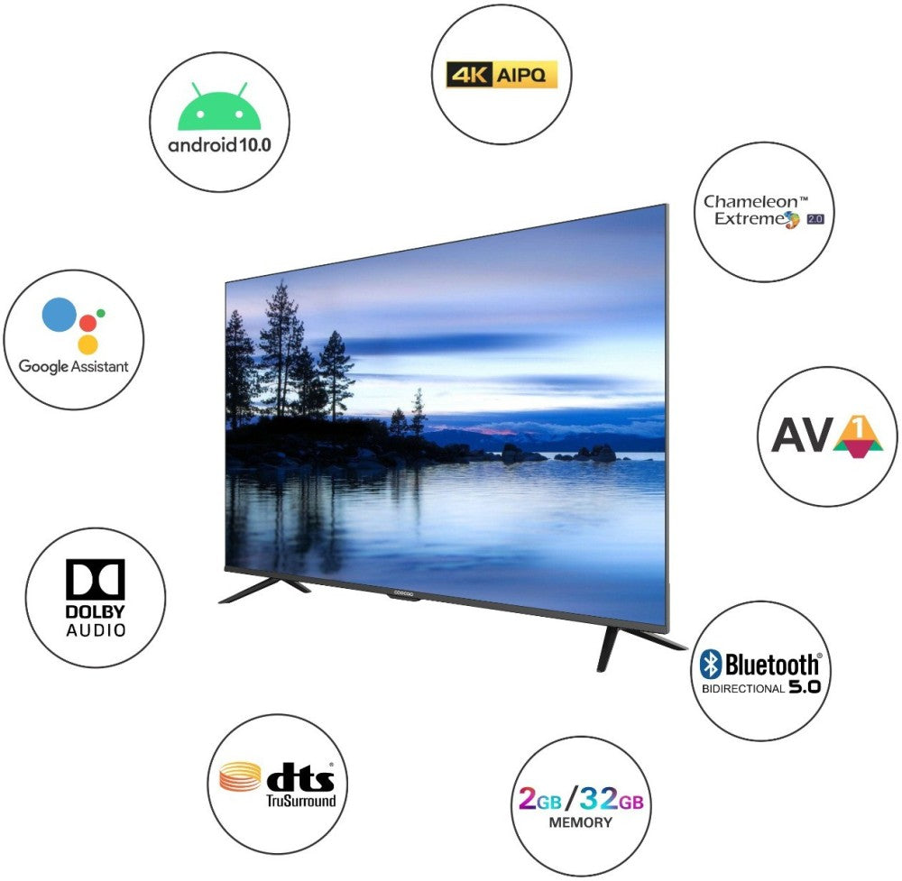 Coocaa 127 cm (50 inch) Ultra HD (4K) LED Smart Android TV with Google Assistant, HDR 10 and Dolby Audio - 50S6G Pro