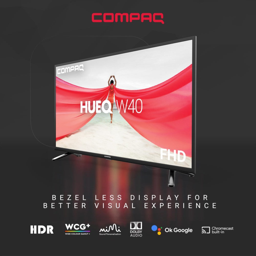 Compaq HUEQ W40 100 cm (40 inch) Full HD LED Smart Android TV - CQ40APFD