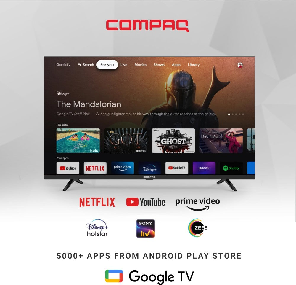 Compaq 165 cm (65 inch) QLED Ultra HD (4K) Smart Google TV - CQV65GTQD