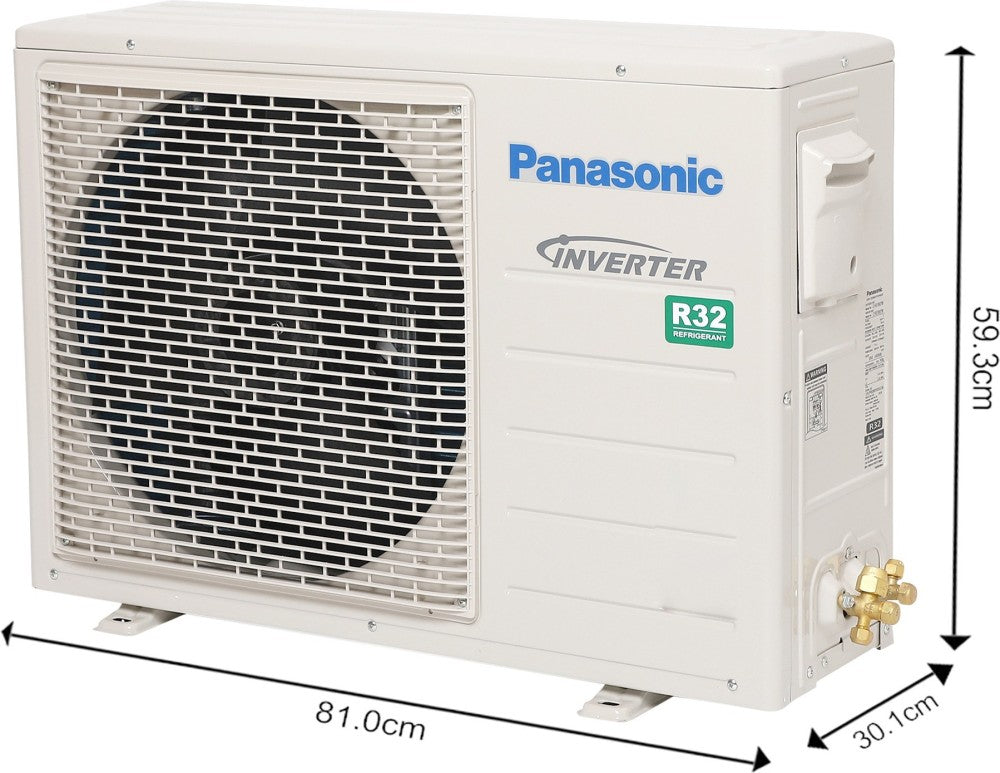 Panasonic 1 Ton 3 Star Split Inverter AC  - White - CS/CU-RU12VKYW Inverter R32, Copper Condenser