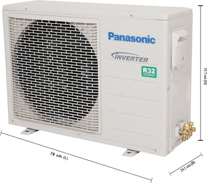 Panasonic 1 टन 5 स्टार स्प्लिट इन्वर्टर एसी - सफ़ेद - CS/CU-TU12VKYW इन्वर्टर R32, कॉपर कंडेंसर