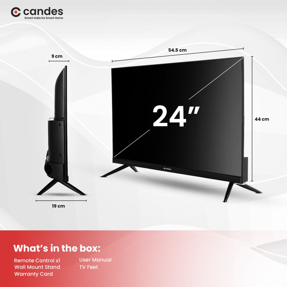 Candes 60 cm (24 inch) HD Ready LED Smart Android Based TV - CTPL24SF23A