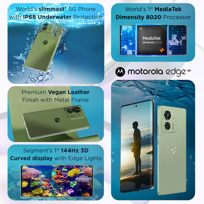 MOTOROLA Edge 40 (Nebula Green, 256 GB) - 8 GB RAM