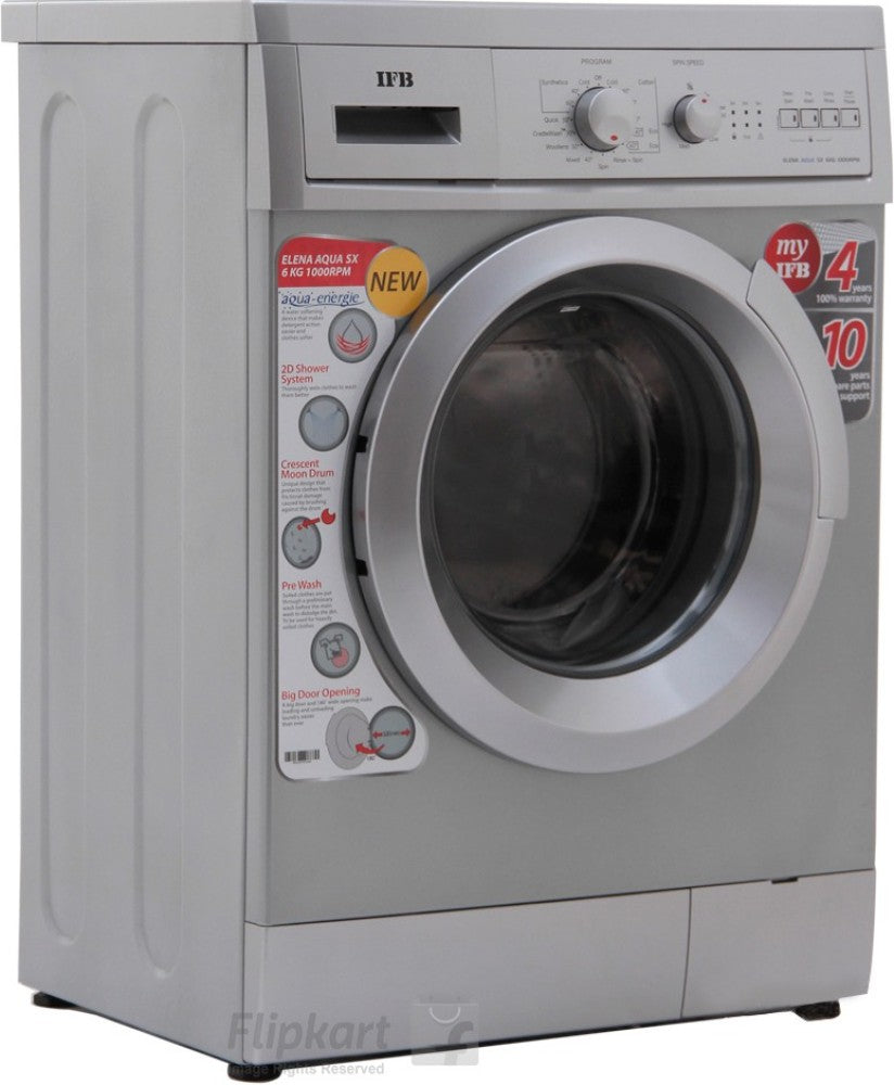 IFB 6 kg Fully Automatic Front Load Washing Machine with In-built Heater Silver - Elena Aqua SX LDT