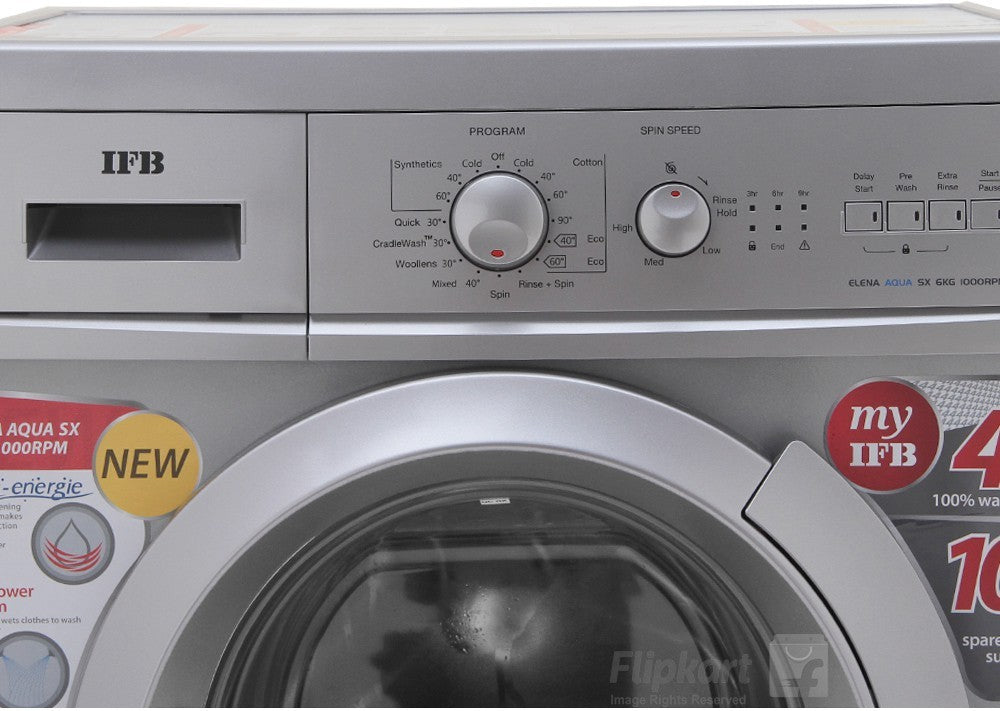 IFB 6 kg Fully Automatic Front Load Washing Machine with In-built Heater Silver - Elena Aqua SX LDT