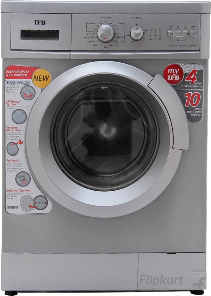 IFB 6 kg Fully Automatic Front Load Washing Machine with In-built Heater Silver - Elena Aqua SX LDT