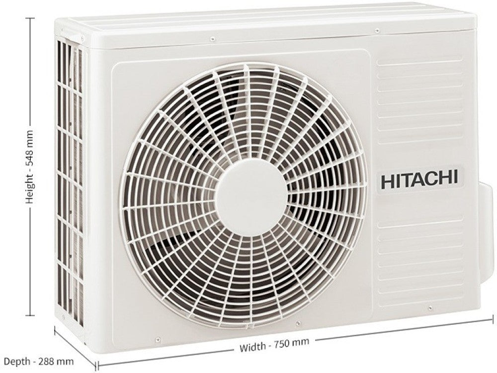 Hitachi 1.5 Ton 3 Star Split AC  - Gold, White - RSOG318HFDO/ESOG318HFDO/CSOG318HFDO, Copper Condenser