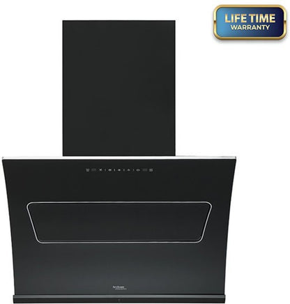 Hindware Essence black 75cm Auto Clean Wall Mounted Chimney - Black 1280 CMH