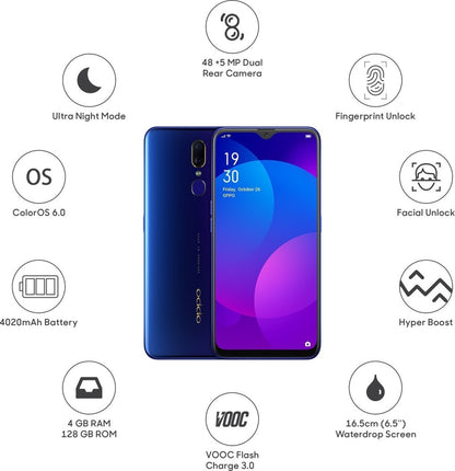 OPPO F11 (Fluorite Purple, 128 GB) - 4 GB RAM