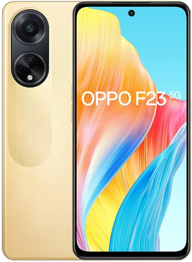 OPPO F23 5G | 64MP Rear Triple AI Camera | 6.72" FHD+ 120Hz Display (Bold Gold, 256 GB) - 8 GB RAM